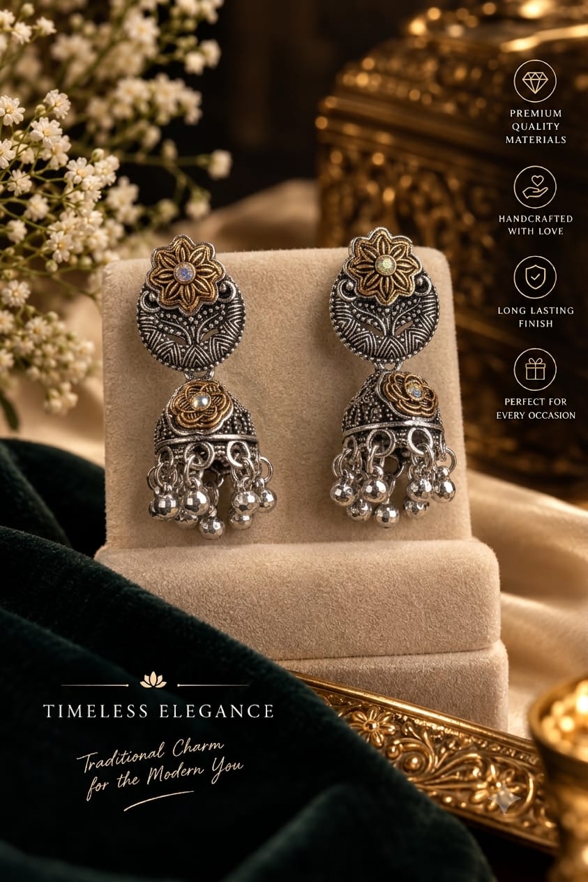 Noor Traditional Jhumka (12 Pair)